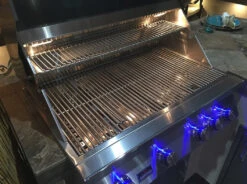 Bonfire 34" 4 Burner Built-in Premium Grill -Barbecue Equipment Store Bonfire 34 Built in Grill Hood open 43482.1692813067.1500.1500