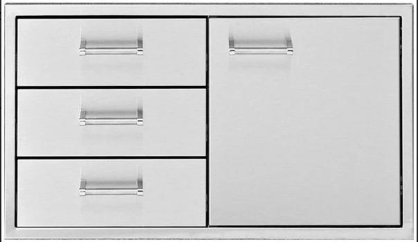 Delta 36" Heat Door, 3 Drawer Combo - DHDD363-B 1 Delta 36" Heat Door, 3 Drawer Combo - DHDD363-B