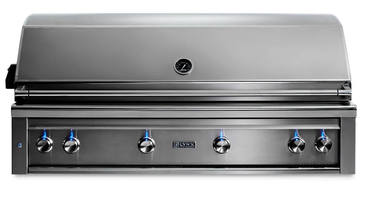 Lynx 54” Built-in Grill With 1 Trident Infrared Burner And 3 Ceramic Burners, Rotisserie - L54TR 1 Lynx 54” Built-in Grill With 1 Trident Infrared Burner And 3 Ceramic Burners, Rotisserie - L54TR
