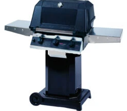 MHP Hybrid Propane Grill W/ SearMagic Grids On Black Cart