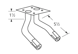 5 1/2" X 1 1/2", Great Outdoors Twin Venturi Tube - 75062 1 5 1/2" X 1 1/2", Great Outdoors Twin Venturi Tube - 75062