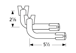 Charbroil Gas Grill Replacement L-shaped Venturi Pair 1 Charbroil Gas Grill Replacement L-shaped Venturi Pair