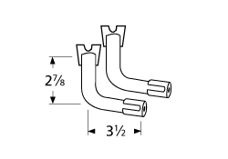 Charbroil Replacement Zinc Plated Steel Special Venturi Pair 1 Charbroil Replacement Zinc Plated Steel Special Venturi Pair