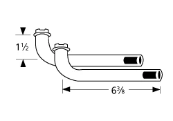 L-shaped Venturi Pair Charbroil 2 L-shaped Venturi Pair Charbroil - Image 2