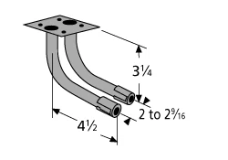 Broil King Black Anodized Steel L-shaped Twin Venturi 1 Broil King Black Anodized Steel L-shaped Twin Venturi