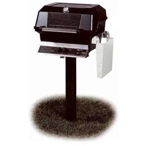 MHP JNR Propane Grill On In-Ground Post, Folding Shelf 1 MHP JNR Propane Grill On In-Ground Post, Folding Shelf
